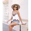 imageDisamer Womens Tank Tops 2025 Loose Fit Casual Summer Spaghetti Strap Trendy Spring Cute Lace Sleeveless T ShirtsFlower Vine Red