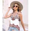 imageDisamer Womens Tank Tops 2025 Loose Fit Casual Summer Spaghetti Strap Trendy Spring Cute Lace Sleeveless T ShirtsFlower Vine Red