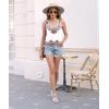imageDisamer Womens Tank Tops 2025 Loose Fit Casual Summer Spaghetti Strap Trendy Spring Cute Lace Sleeveless T ShirtsFlower Vine Red