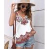 imageDisamer Womens Tank Tops 2025 Loose Fit Casual Summer Spaghetti Strap Trendy Spring Cute Lace Sleeveless T ShirtsFlower Vine Red