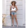 imageDisamer Womens Tank Tops 2025 Loose Fit Casual Summer Spaghetti Strap Trendy Spring Cute Lace Sleeveless T ShirtsFlower Vine Red