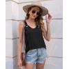 imageDisamer Womens Tank Tops 2025 Loose Fit Casual Summer Spaghetti Strap Trendy Spring Cute Lace Sleeveless T ShirtsLace Black