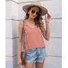 imageDisamer Womens Tank Tops 2025 Loose Fit Casual Summer Spaghetti Strap Trendy Spring Cute Lace Sleeveless T ShirtsLace Orange