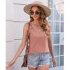 imageDisamer Womens Tank Tops 2025 Loose Fit Casual Summer Spaghetti Strap Trendy Spring Cute Lace Sleeveless T ShirtsLace Orange