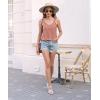 imageDisamer Womens Tank Tops 2025 Loose Fit Casual Summer Spaghetti Strap Trendy Spring Cute Lace Sleeveless T ShirtsLace Orange