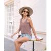 imageDisamer Womens Tank Tops 2025 Loose Fit Casual Summer Spaghetti Strap Trendy Spring Cute Lace Sleeveless T ShirtsLace Pink