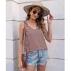 imageDisamer Womens Tank Tops 2025 Loose Fit Casual Summer Spaghetti Strap Trendy Spring Cute Lace Sleeveless T ShirtsLace Pink