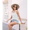 imageDisamer Womens Tank Tops 2025 Loose Fit Casual Summer Spaghetti Strap Trendy Spring Cute Lace Sleeveless T ShirtsLace White