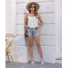imageDisamer Womens Tank Tops 2025 Loose Fit Casual Summer Spaghetti Strap Trendy Spring Cute Lace Sleeveless T ShirtsLace White