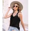 imageDisamer Womens Tank Tops 2025 Loose Fit Casual Summer Spaghetti Strap Trendy Spring Cute Lace Sleeveless T ShirtsLiu Black