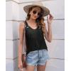 imageDisamer Womens Tank Tops 2025 Loose Fit Casual Summer Spaghetti Strap Trendy Spring Cute Lace Sleeveless T ShirtsLiu Black