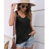 imageDisamer Womens Tank Tops 2025 Loose Fit Casual Summer Spaghetti Strap Trendy Spring Cute Lace Sleeveless T ShirtsLiu Black