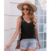 imageDisamer Womens Tank Tops 2025 Loose Fit Casual Summer Spaghetti Strap Trendy Spring Cute Lace Sleeveless T ShirtsLiu Black