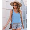 imageDisamer Womens Tank Tops 2025 Loose Fit Casual Summer Spaghetti Strap Trendy Spring Cute Lace Sleeveless T ShirtsLiu Blue