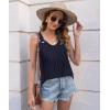imageDisamer Womens Tank Tops 2025 Loose Fit Casual Summer Spaghetti Strap Trendy Spring Cute Lace Sleeveless T ShirtsLiu Navy
