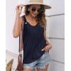 imageDisamer Womens Tank Tops 2025 Loose Fit Casual Summer Spaghetti Strap Trendy Spring Cute Lace Sleeveless T ShirtsLiu Navy