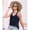imageDisamer Womens Tank Tops 2025 Loose Fit Casual Summer Spaghetti Strap Trendy Spring Cute Lace Sleeveless T ShirtsLiu Navy