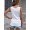 imageDisamer Womens Tank Tops 2025 Loose Fit Casual Summer Spaghetti Strap Trendy Spring Cute Lace Sleeveless T ShirtsLiu White