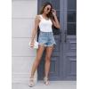 imageDisamer Womens Tank Tops 2025 Loose Fit Casual Summer Spaghetti Strap Trendy Spring Cute Lace Sleeveless T ShirtsLiu White