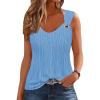 imageDisamer Womens Tank Tops 2025 Loose Fit Casual Summer Spaghetti Strap Trendy Spring Cute Lace Sleeveless T ShirtsB Blue