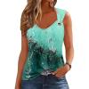 imageDisamer Womens Tank Tops 2025 Loose Fit Casual Summer Spaghetti Strap Trendy Spring Cute Lace Sleeveless T ShirtsFlower Twin Green