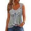 imageDisamer Womens Tank Tops 2025 Loose Fit Casual Summer Spaghetti Strap Trendy Spring Cute Lace Sleeveless T ShirtsPrint Dragonfly