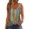 imageDisamer Womens Tank Tops 2025 Loose Fit Casual Summer Spaghetti Strap Trendy Spring Cute Lace Sleeveless T ShirtsStriped Yellow