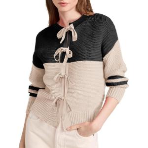imageDisamer Womens 2025 Knit Cardigan Sweaters Fall Clothes Long Sleeve Fashion Casual Y2k Tie Open Front Cropped JacketsDouble Khaki