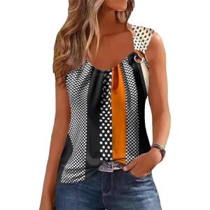 imageDisamer Womens Tank Tops 2025 Loose Fit Casual Summer Spaghetti Strap Trendy Spring Cute Lace Sleeveless T ShirtsPlaid Striped
