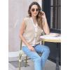 imageDisamer Sweaters Vest Tops for Women 2025 Summer Sleeveless T Shirts Button Down Cardigans Casual Knit Spring ClothesApricot