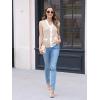 imageDisamer Sweaters Vest Tops for Women 2025 Summer Sleeveless T Shirts Button Down Cardigans Casual Knit Spring ClothesApricot