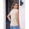 imageDisamer Sweaters Vest Tops for Women 2025 Summer Sleeveless T Shirts Button Down Cardigans Casual Knit Spring ClothesApricot