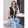 imageDisamer Sweaters Vest Tops for Women 2025 Summer Sleeveless T Shirts Button Down Cardigans Casual Knit Spring ClothesBlack