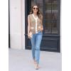 imageDisamer Sweaters Vest Tops for Women 2025 Summer Sleeveless T Shirts Button Down Cardigans Casual Knit Spring ClothesBrown