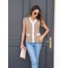 imageDisamer Sweaters Vest Tops for Women 2025 Summer Sleeveless T Shirts Button Down Cardigans Casual Knit Spring ClothesBrown