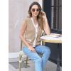 imageDisamer Sweaters Vest Tops for Women 2025 Summer Sleeveless T Shirts Button Down Cardigans Casual Knit Spring ClothesBrown
