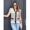 imageDisamer Sweaters Vest Tops for Women 2025 Summer Sleeveless T Shirts Button Down Cardigans Casual Knit Spring ClothesLine Apricot