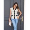 imageDisamer Sweaters Vest Tops for Women 2025 Summer Sleeveless T Shirts Button Down Cardigans Casual Knit Spring ClothesLine Apricot