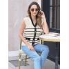 imageDisamer Sweaters Vest Tops for Women 2025 Summer Sleeveless T Shirts Button Down Cardigans Casual Knit Spring ClothesLine Apricot