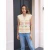 imageDisamer Sweaters Vest Tops for Women 2025 Summer Sleeveless T Shirts Button Down Cardigans Casual Knit Spring ClothesStripe Color