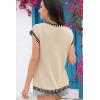 imageDisamer Womens Short Sleeve Sweater Tops 2025 Summer Sleeveless Vests Loose fit Tank Cap Sleeve Knit Spring OutfitsBraid Apricot