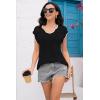imageDisamer Womens Short Sleeve Sweater Tops 2025 Summer Sleeveless Vests Loose fit Tank Cap Sleeve Knit Spring OutfitsColor Black