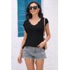 imageDisamer Womens Short Sleeve Sweater Tops 2025 Summer Sleeveless Vests Loose fit Tank Cap Sleeve Knit Spring OutfitsColor Black