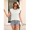 imageDisamer Womens Summer Cap Sleeve Tops Sleeveless Sweater Vest Casual Loose Fit Striped Knit Lightweight PulloverBraid White