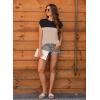 imageDisamer Womens Summer Cap Sleeve Tops Sleeveless Sweater Vest Casual Loose Fit Striped Knit Lightweight PulloverColor Black