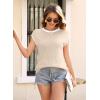 imageDisamer Womens Summer Cap Sleeve Tops Sleeveless Sweater Vest Casual Loose Fit Striped Knit Lightweight PulloverPure Apricot