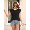 imageDisamer Womens Summer Cap Sleeve Tops Sleeveless Sweater Vest Casual Loose Fit Striped Knit Lightweight PulloverPure Black