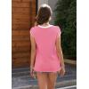 imageDisamer Womens Summer Cap Sleeve Tops Sleeveless Sweater Vest Casual Loose Fit Striped Knit Lightweight PulloverPure Pink