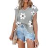 imageDisamer Womens Short Sleeve Sweater Tops 2025 Summer Sleeveless Vests Loose fit Tank Cap Sleeve Knit Spring OutfitsDaisy Gray