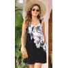 imageSummer Dresses for Women 2025 Sundresses Sleeveless Beach Swimsuit Cover Ups Spring Casual Loose Tank Tshirt Sun DressFlower Black